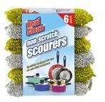 Real Clean Non Scratch Scourers 6pk