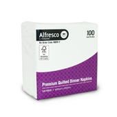 Alfresco Napkin Quilted Dinner 14 Fold White 1000CTN