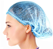 Crimped Beret Hairnet Blue 100PK
