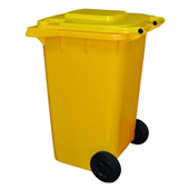 Edco Heavy Duty Bin with Wheels 240L Yellow