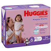 Huggies Nappy Pant Ultra Dry Junior Girl 24PK