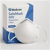 Medicom SafeMask N95 Disposable Face Mask Medium 50PK