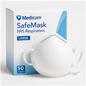 Medicom SafeMask N95 Respirators Large 50 Pack
