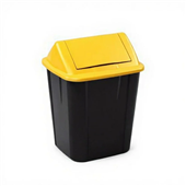 Nab Bin Swing Top Waste Separation 32L Yellow