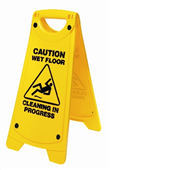 Rapid Clean Wet Floor Sign AFrame Yellow