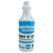RapidClean Spray n Wipe Empty Spray Bottle 500ml  Antibacterial Glass  Multi Purpose Cleaner
