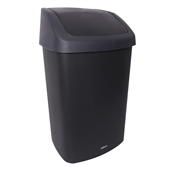 Sabco Rubbish Bin W Swing Top Lid Grey 50L