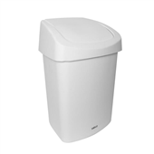 Sabco Rubbish Bin W Swing Top Lid White 25L