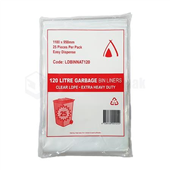 Tailored Garbage Bags Extra Heavy Duty Transparent Clear 120L 100CTN